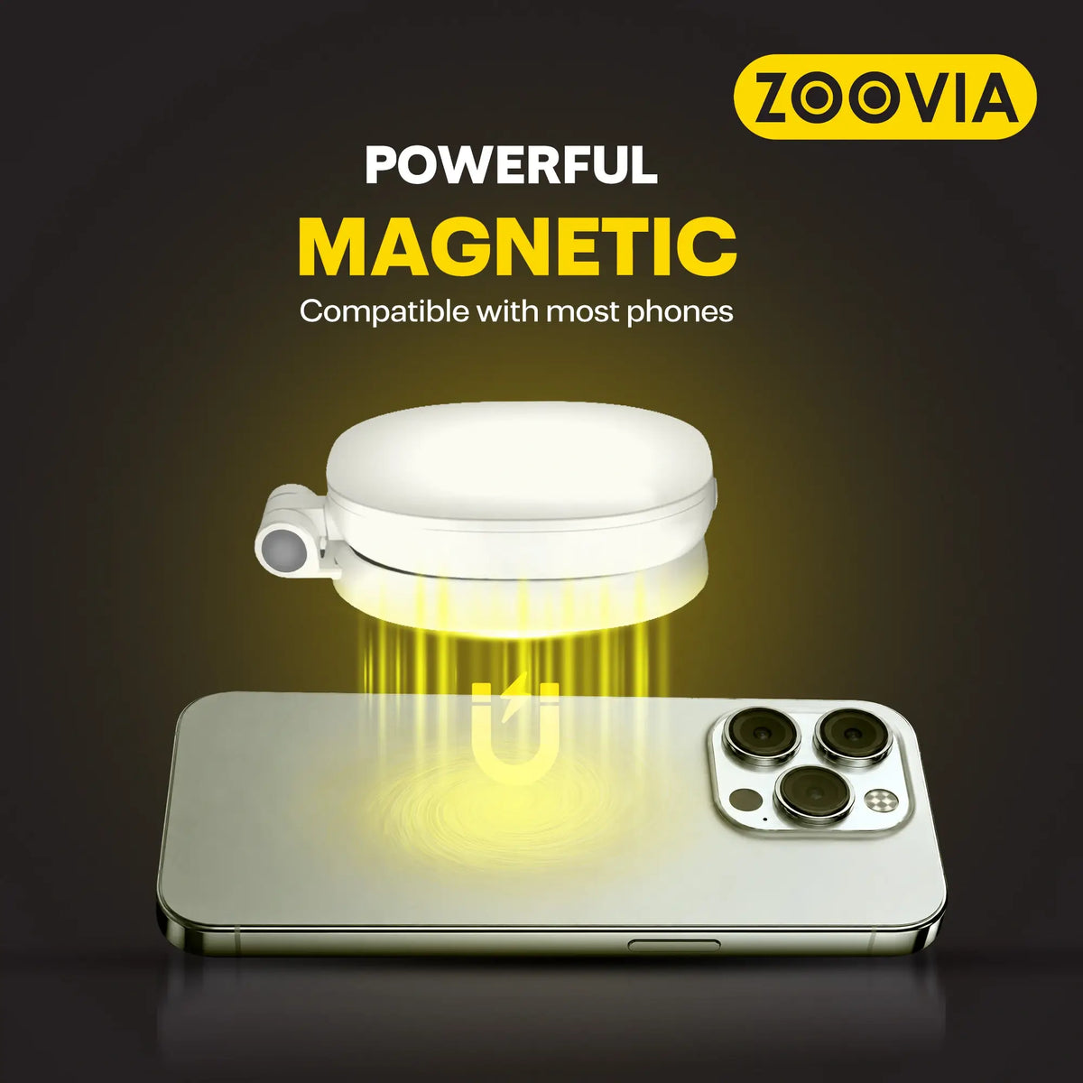 ZOOVIA R-008 Mobile Phone Magnetic Fill Light & Foldable Vanity Mirror