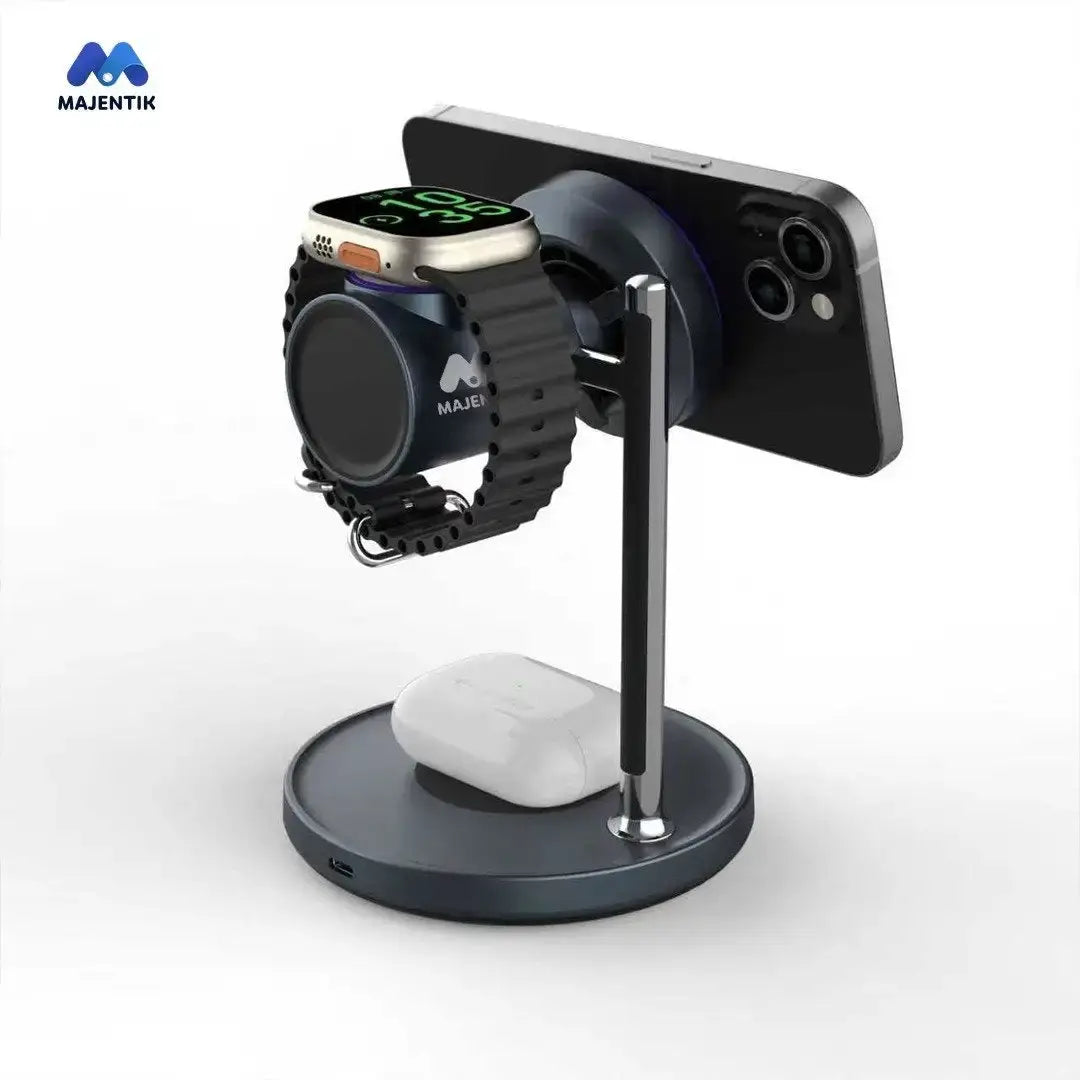 Majentik MW-23 3-in-1 25W Wireless Charger Stand with Cooling Fan